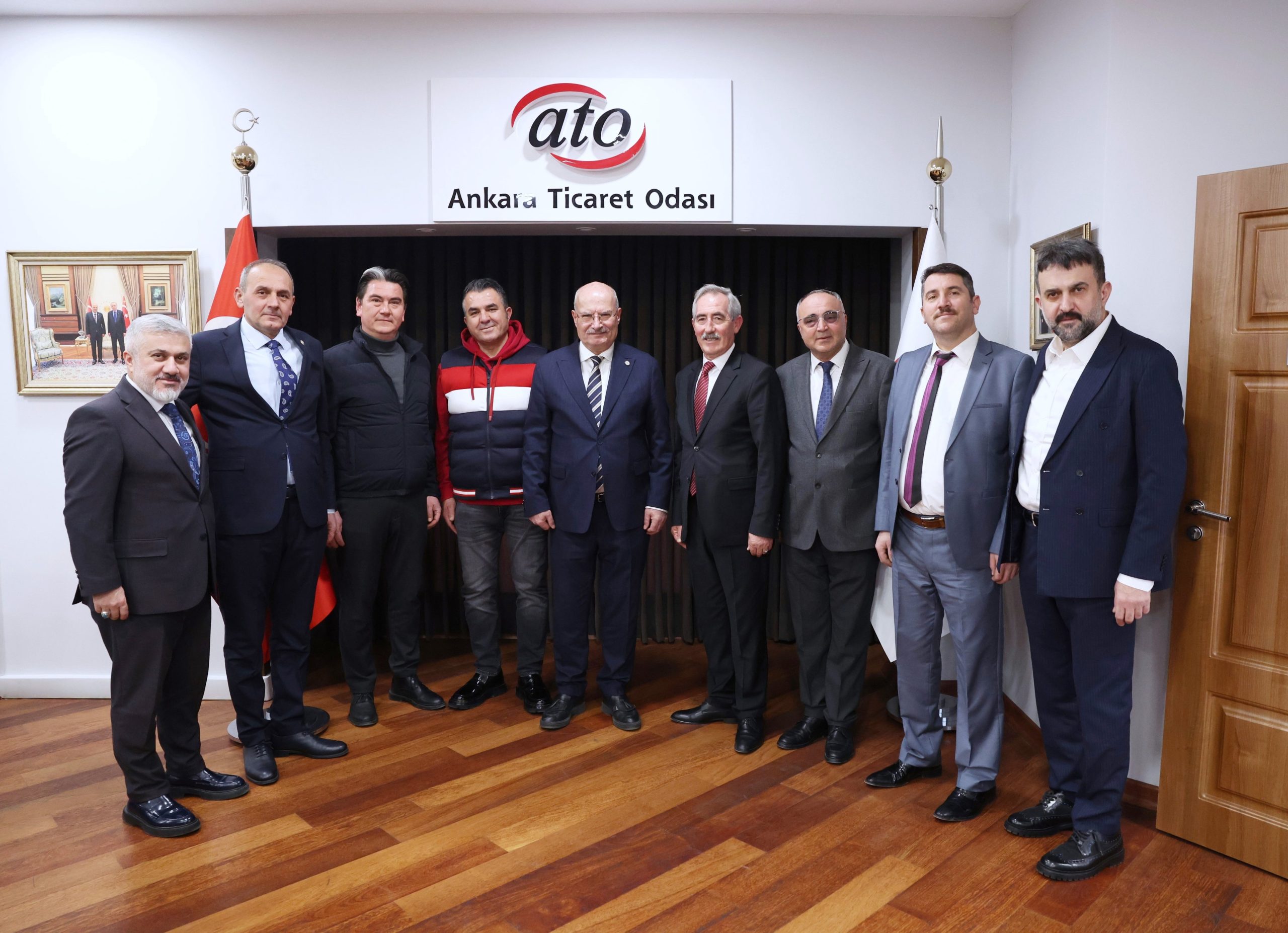 ATO Başkanı Gürsel Baran, Ankara Çiçekçiler Esnaf Odası Başkanı Emin Çimen’i Ağırladı