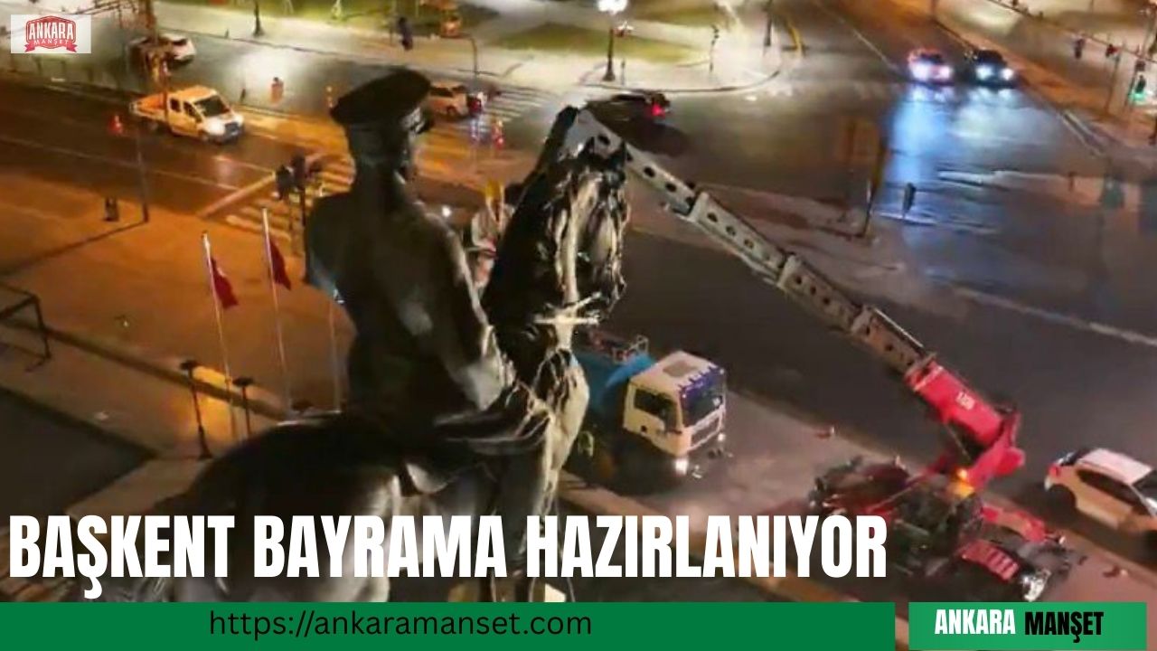 Ankara Büyükşehir Belediyesi bayram öncesi kent genelinde temizlik çalışmalarını hızlandırdı