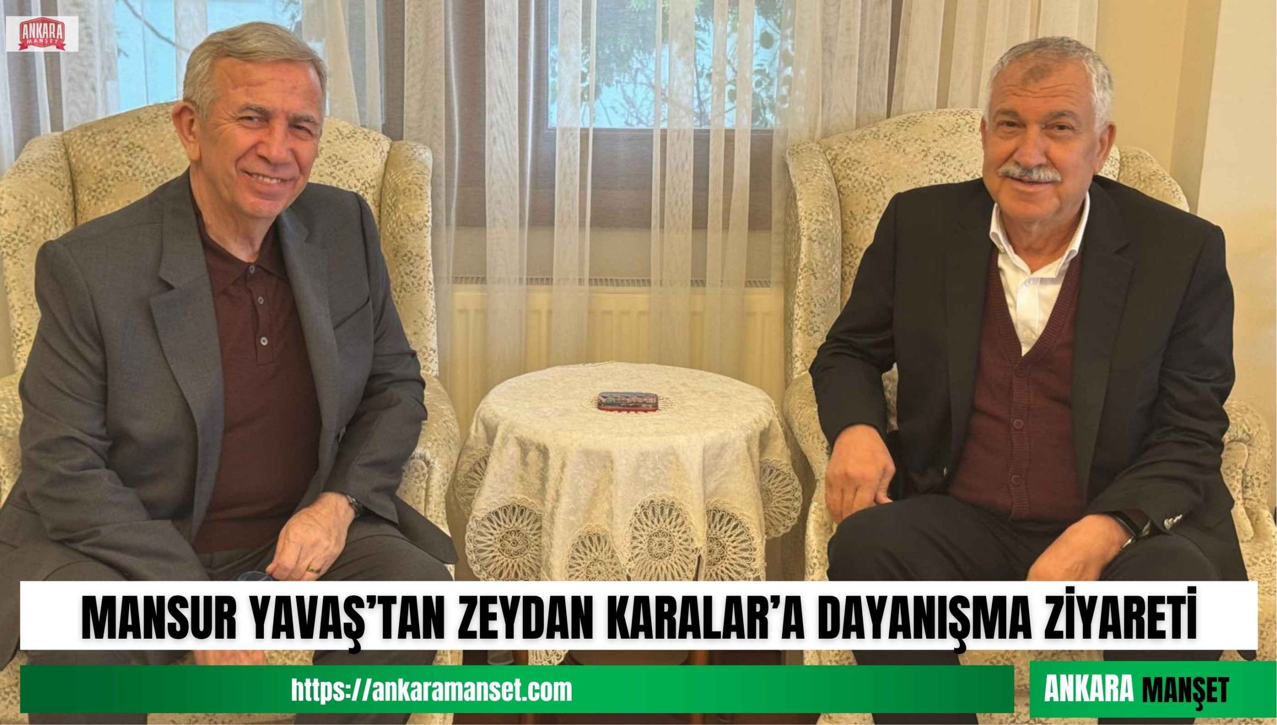 Ankara Büyükşehir Belediye Başkanı Mansur Yavaş, tahliye sonrası Zeydan Karalar’ı ziyaret etti