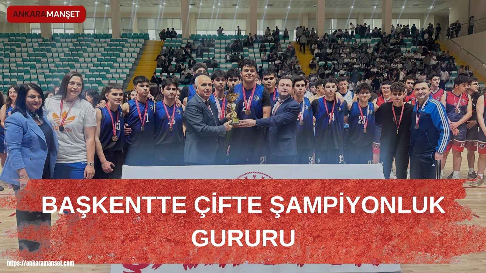 ASO Teknik Koleji öğrencileri basketbolda iki kupayı birden kazandı