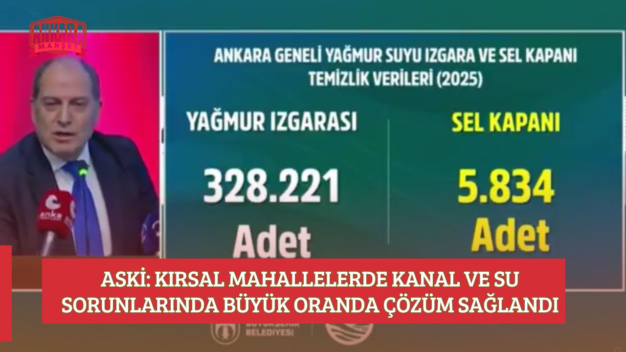 ASKİ: KIRSAL MAHALLELERDE KANAL VE SU SORUNLARINDA BÜYÜK ORANDA ÇÖZÜM SAĞLANDI