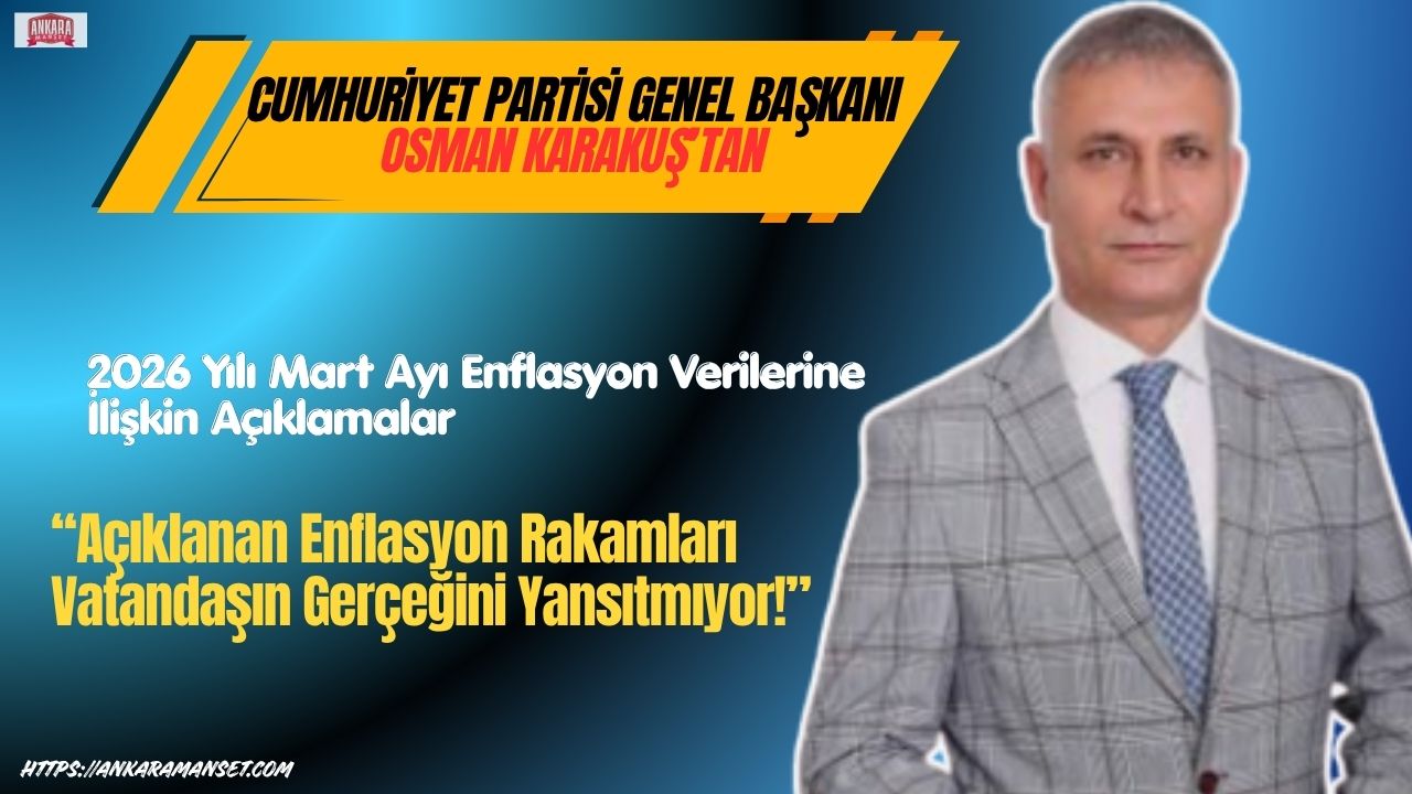 Osman Karakuş’tan Enflasyon Tepkisi: “Ekonomide Derinleşen Sorunlar Görmezden Gelinemez”