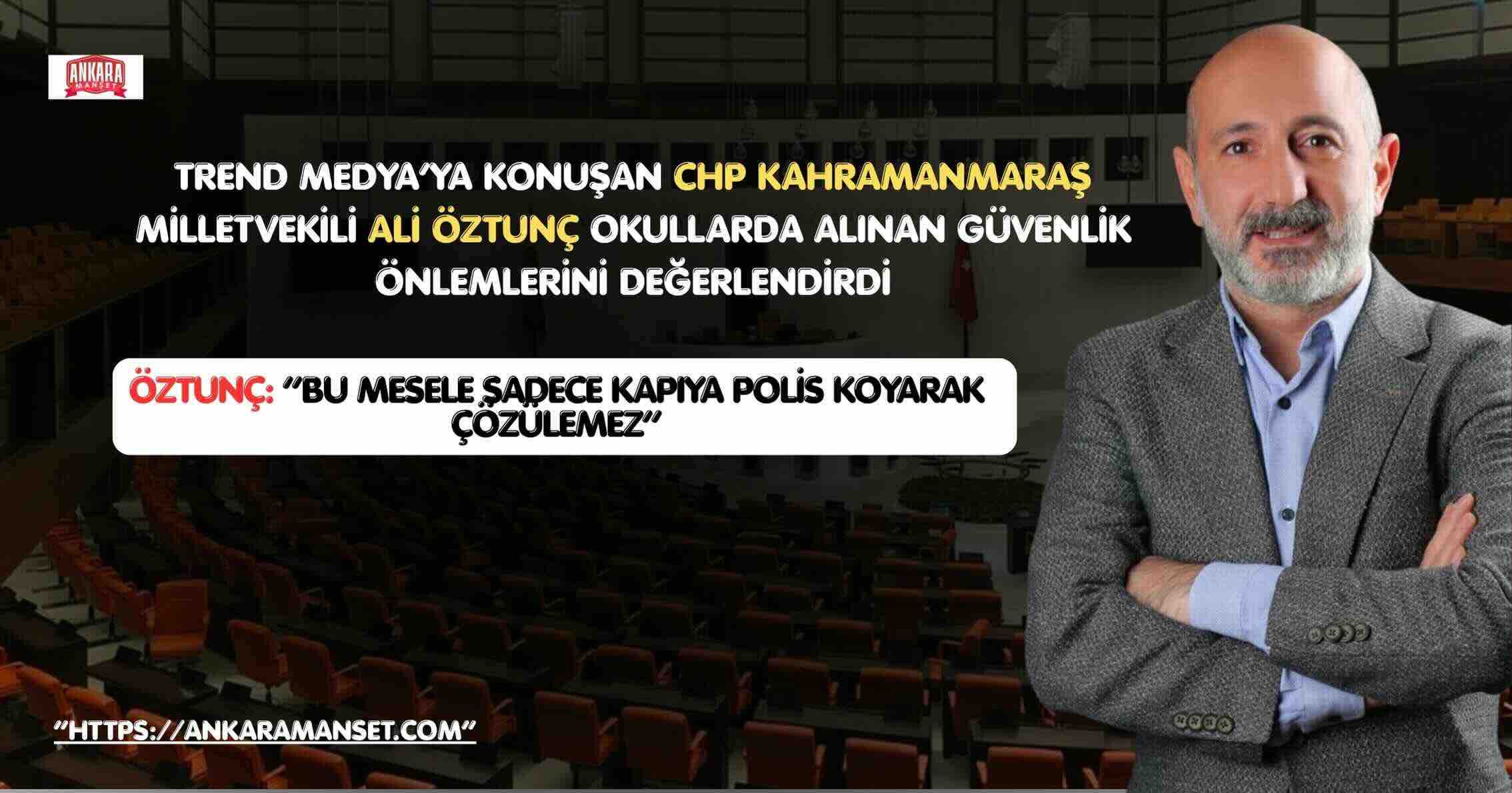 Milletvekili Ali Öztunç TRend MEDYA’ya Konuştu