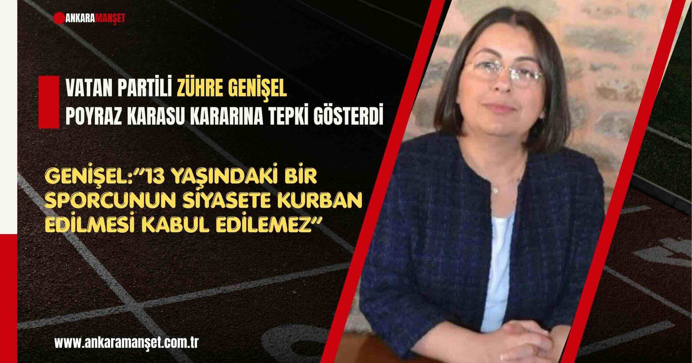 Vatan Partisi Aydın İl Başkanı Av. Zühre Genişel:“13 Yaşındaki Bir Sporcunun Siyasete Kurban Edilmesi Kabul Edilemez”