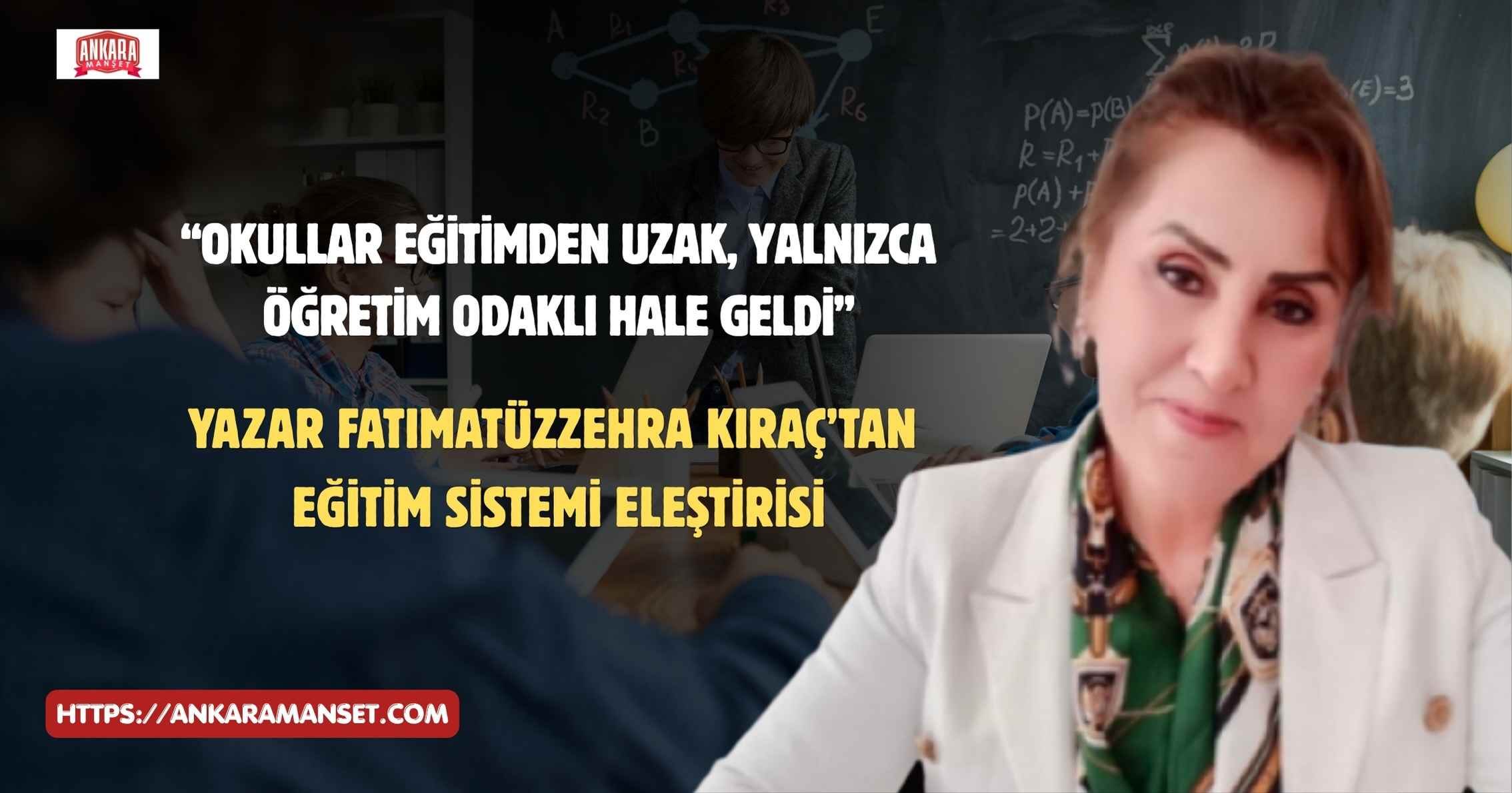 Yazar Kıraç:“Gençlere Özgürlük Kadar Sorumluluk Da Öğretilmeli”
