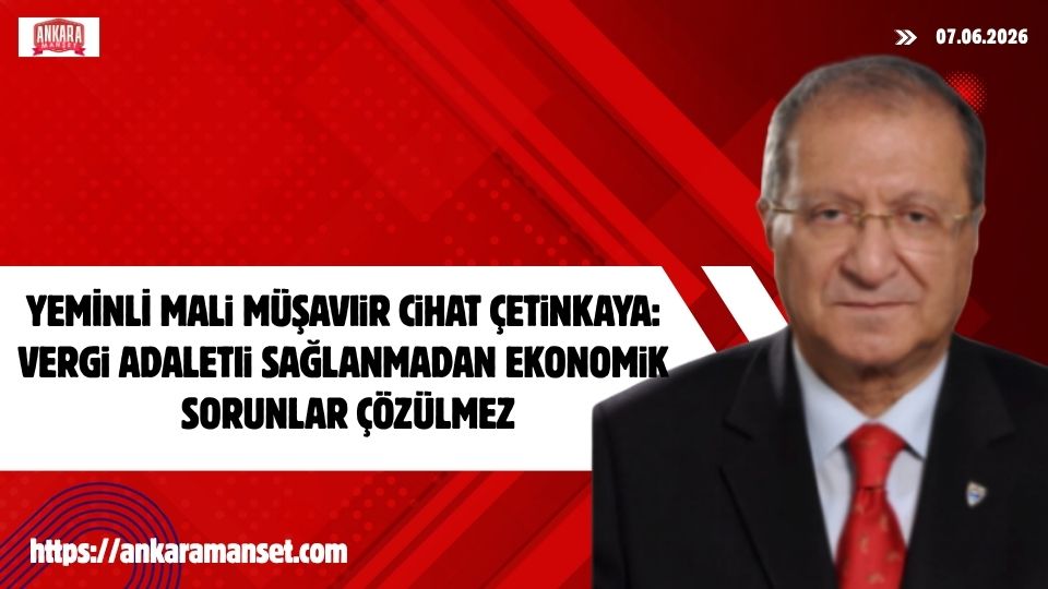 Çetinkaya: Vergi Adaleti Olmadan Ekonomi Düzelmez