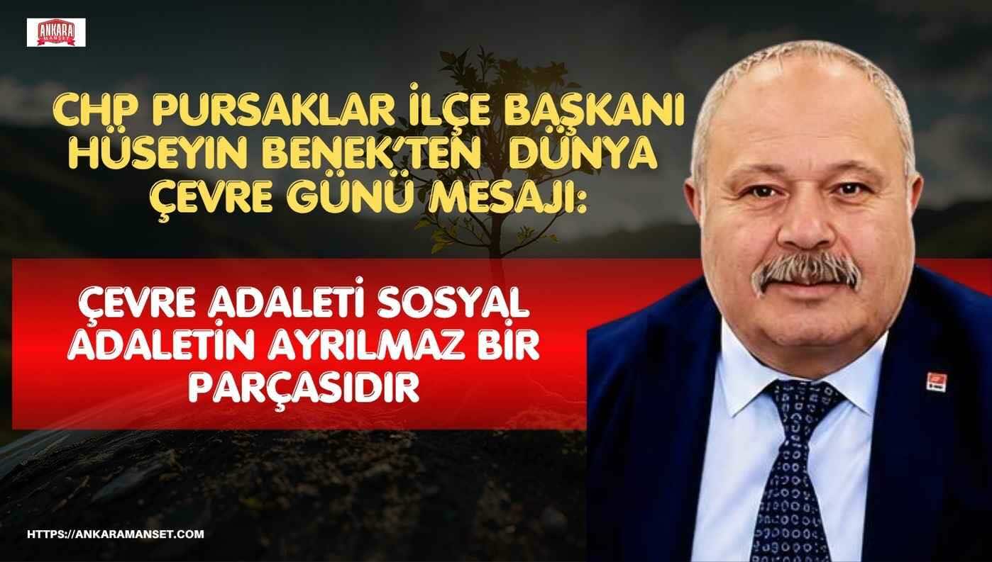 Hüseyin Benek: “Çevreyi korumak geleceğe sahip çıkmaktır”