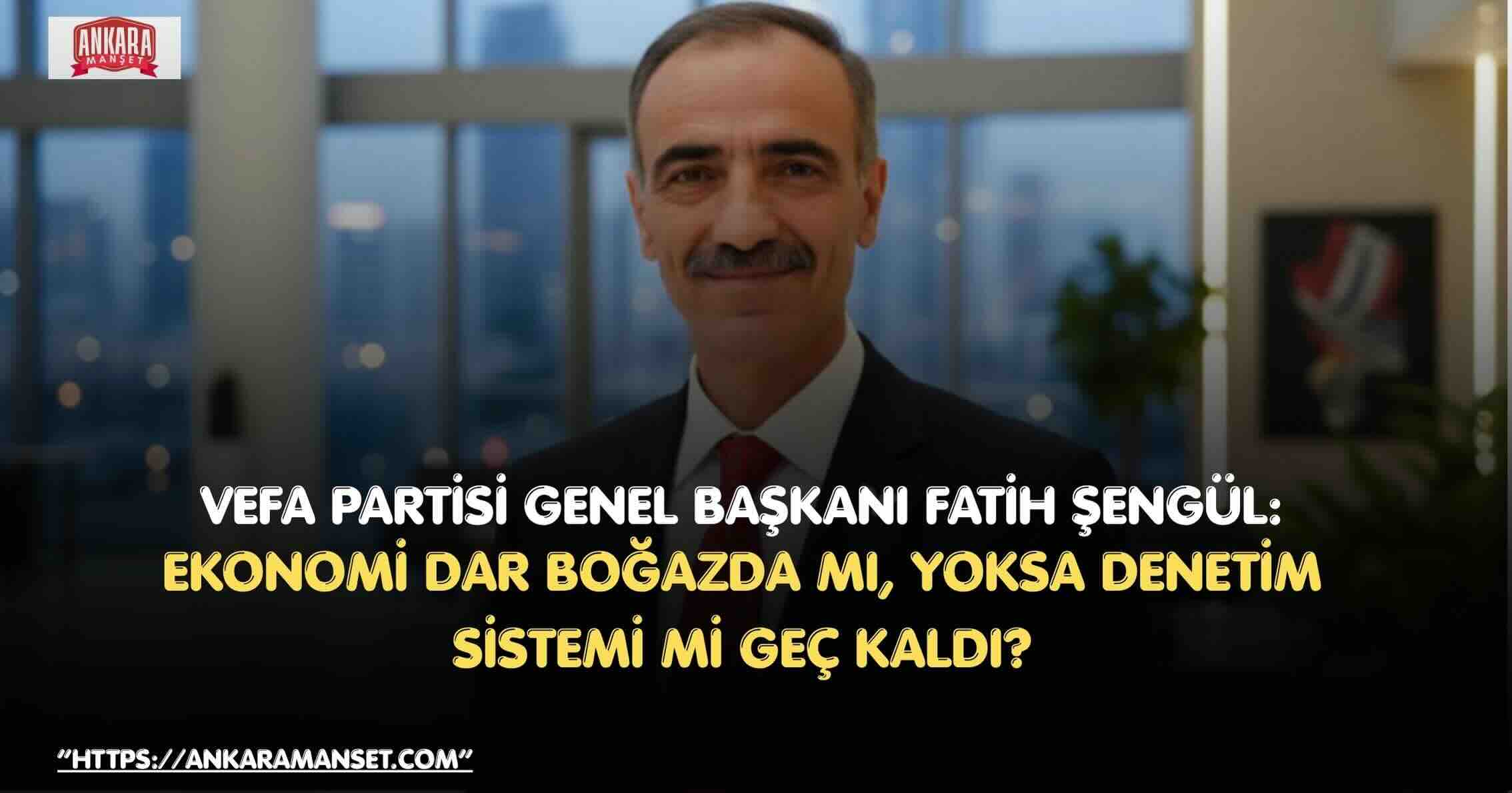 Fatih Şengül: Ekonomi Dar Boğazda Mı, Yoksa Denetim Sistemi Mi Geç Kaldı?