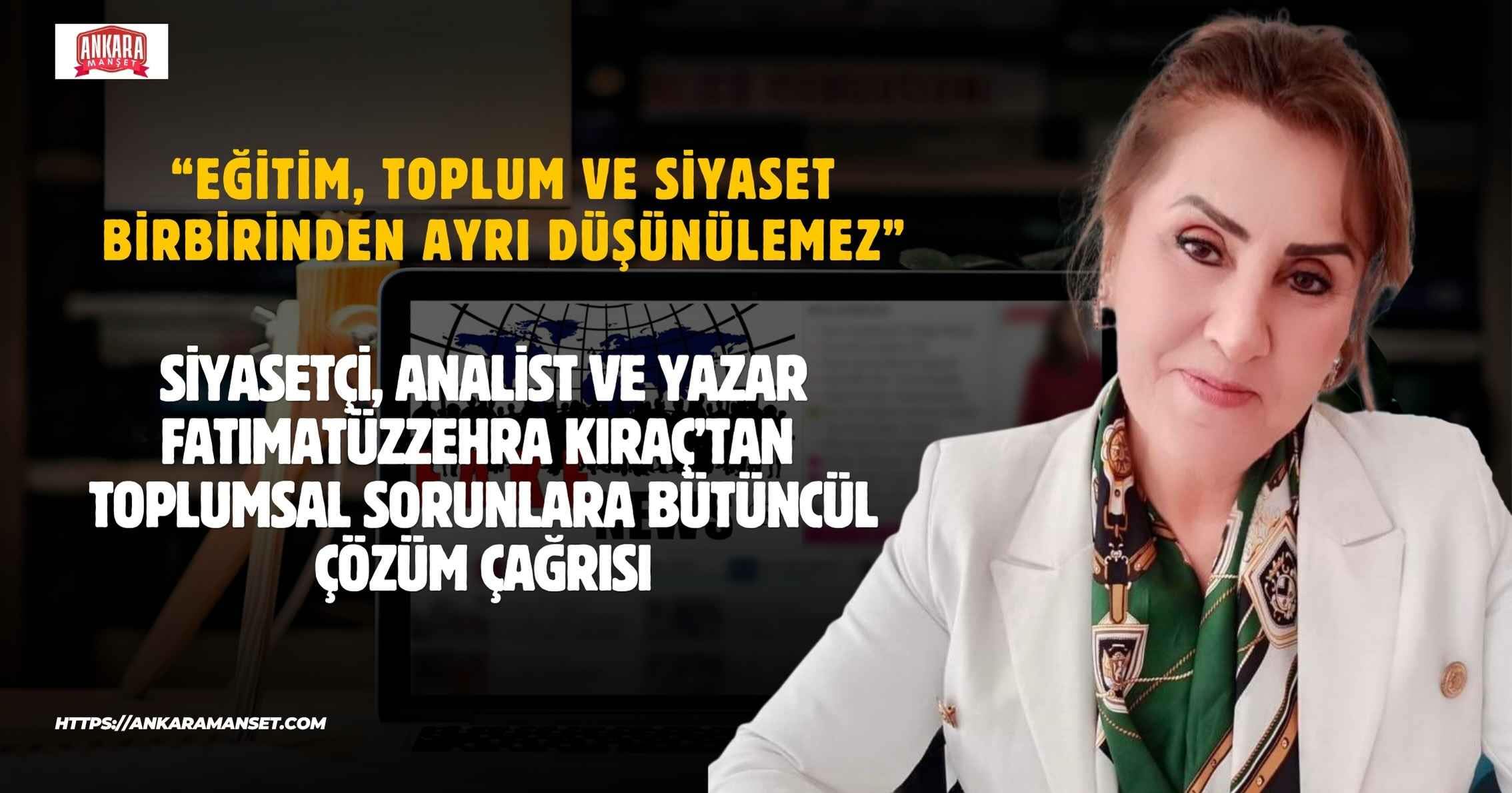 Kıraç:“Toplumsal Sorunlar Bütüncül Politikalarla Çözülmeli”