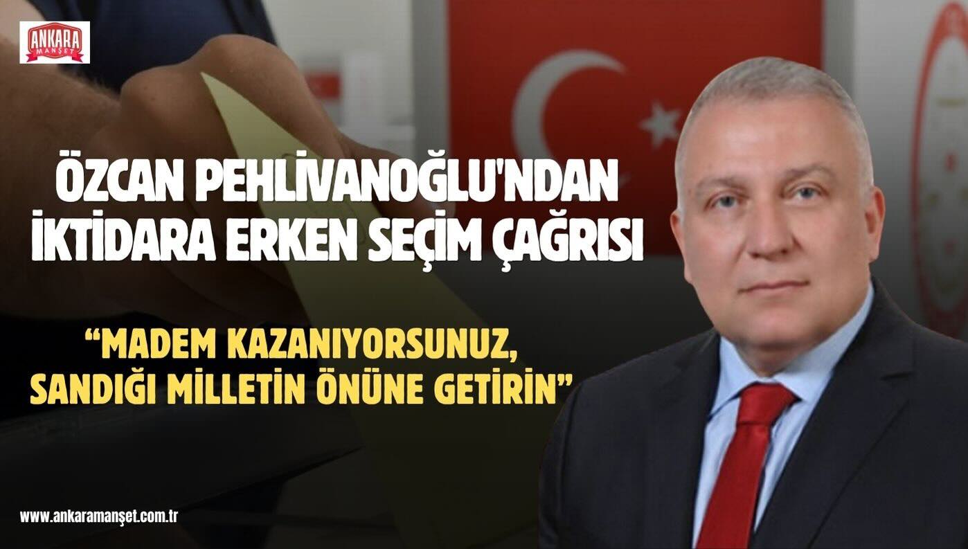 Özcan Pehlivanoğlu: Küçük Beldelerdeki Sonuçlarla Büyük Türkiye Algısı Oluşturulamaz