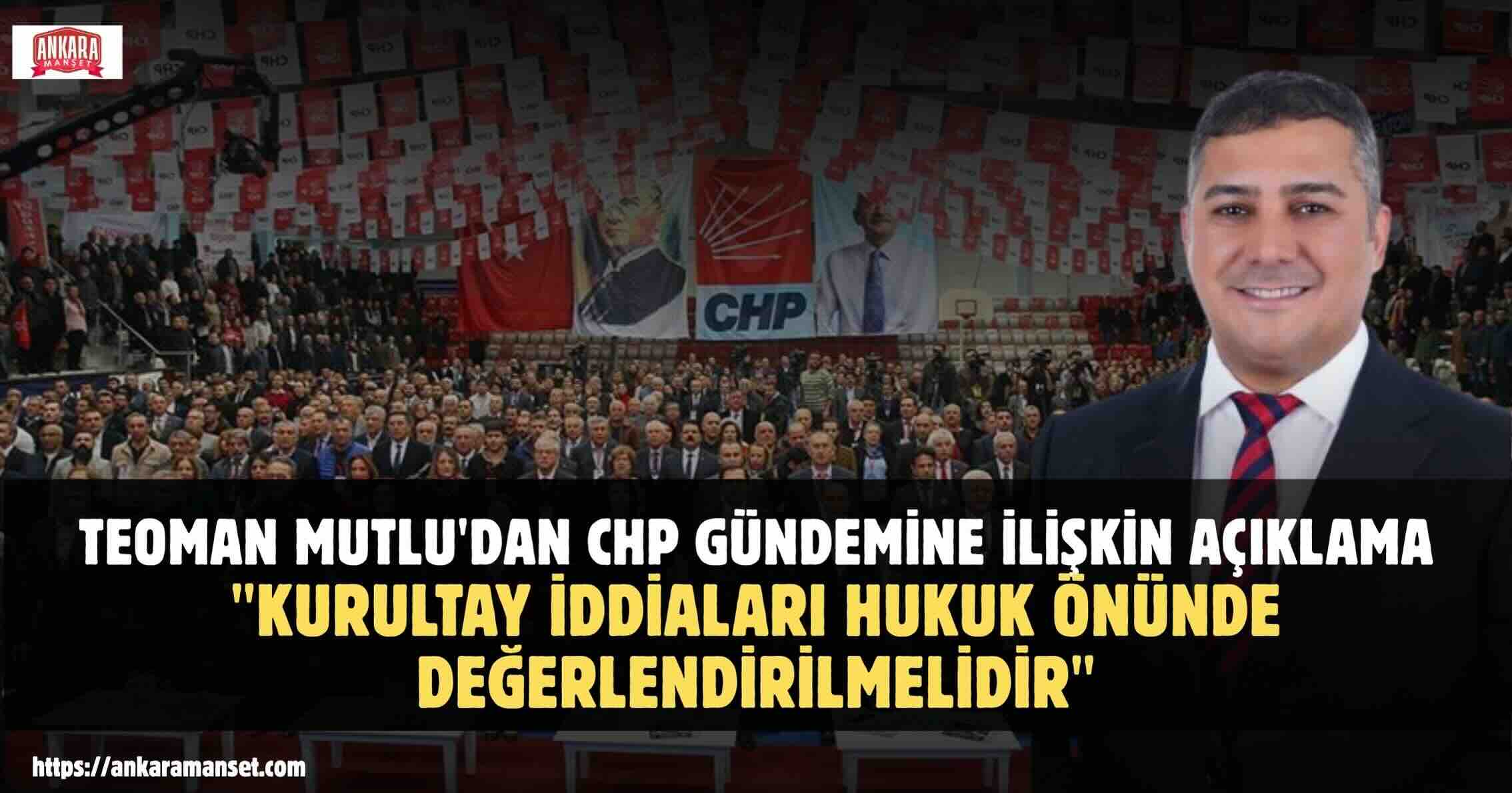 Teoman Mutlu: Günlük Siyasi Parlamalara Değil, Devlet Aklına Bakılmalıdır