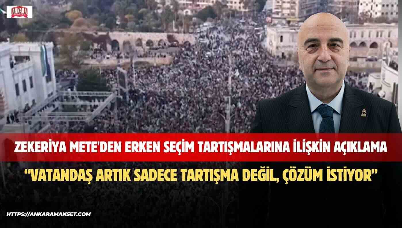 Zekeriya Mete: Meydanları Dolduran Halktır