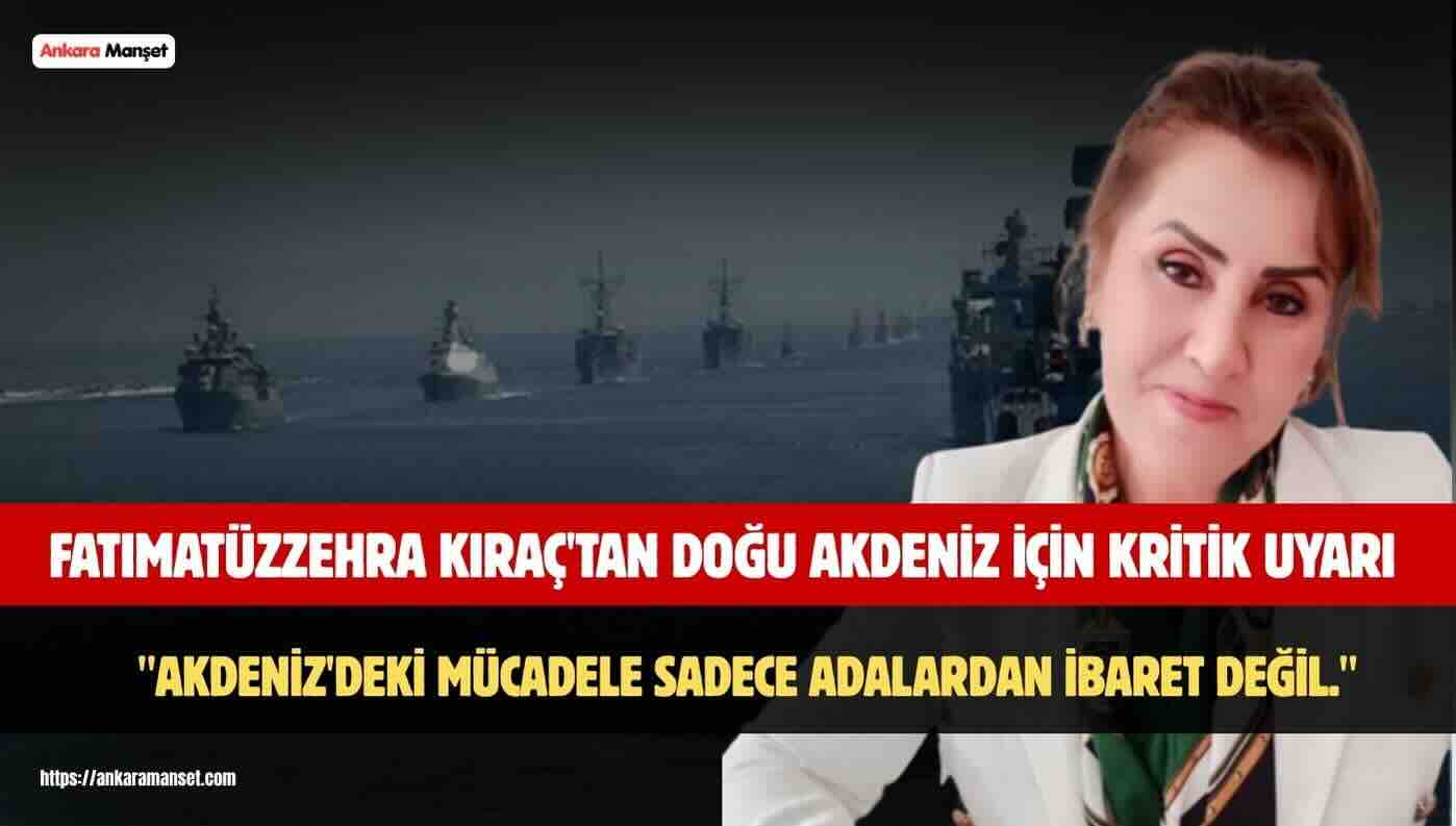 Yazar Fatımatüzzehra Kıraç: Akdeniz’deki Mücadele Sadece Adalardan İbaret Değil