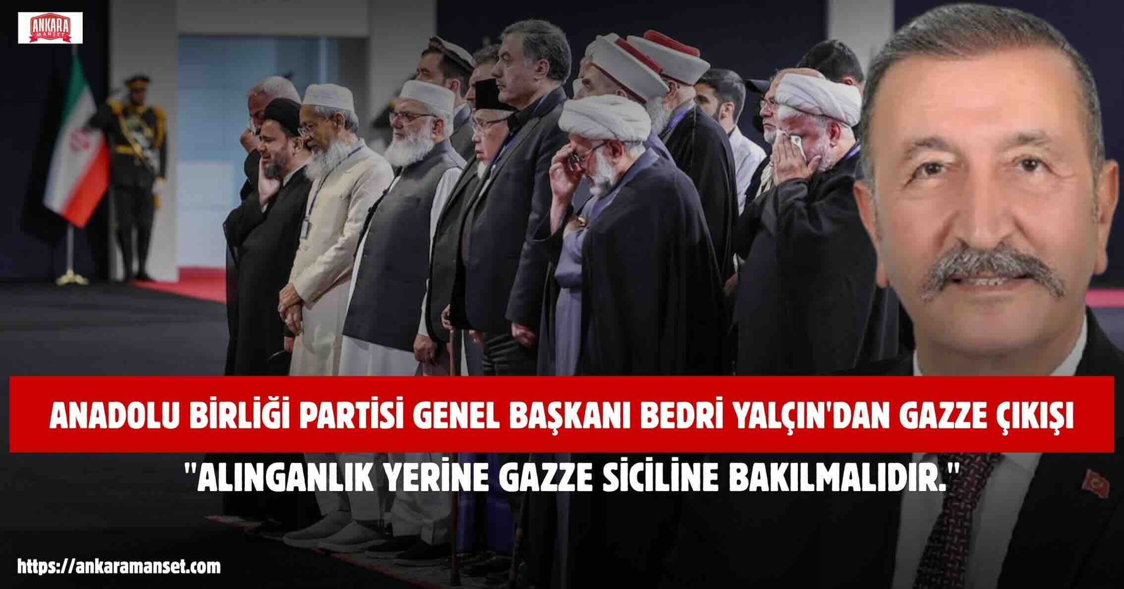 Bedri Yalçın: Alınganlık Yerine Gazze Siciline Bakılmalıdır