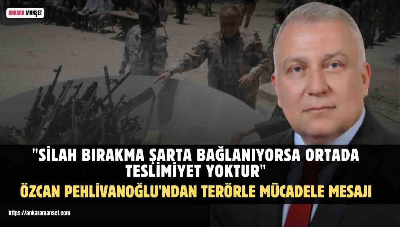 Özcan Pehlivanoğlu: Silah Bırakma Şarta Bağlanıyorsa Ortada Teslimiyet Yoktur