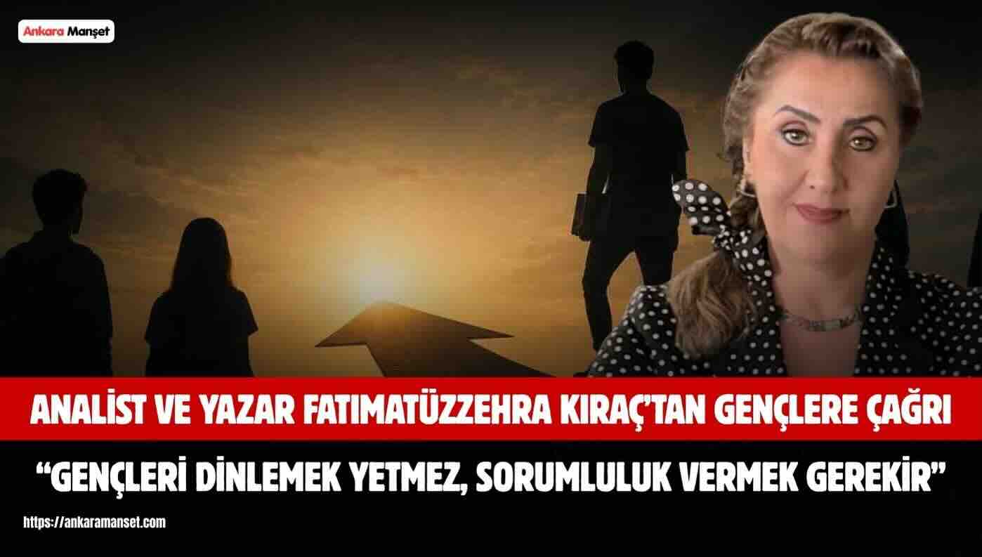Fatımatüzzehra Kıraç: Gençler Ve Kadınlar Karar Mekanizmalarında Daha Fazla Yer Almalı