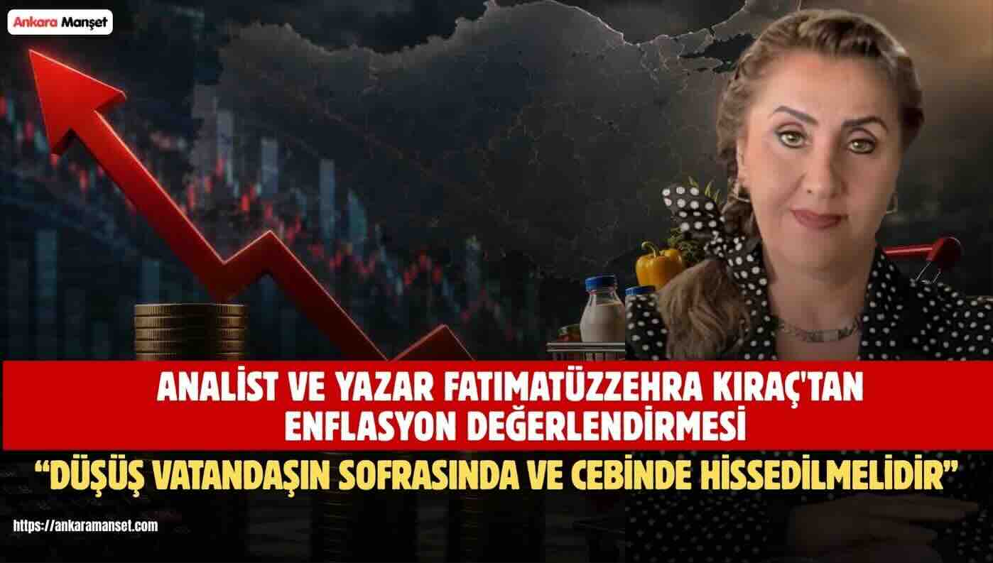 Fatımatüzzehra Kıraç: “Enflasyondaki Düşüş Vatandaşın Sofrasına ve Cebine Yansımalı”
