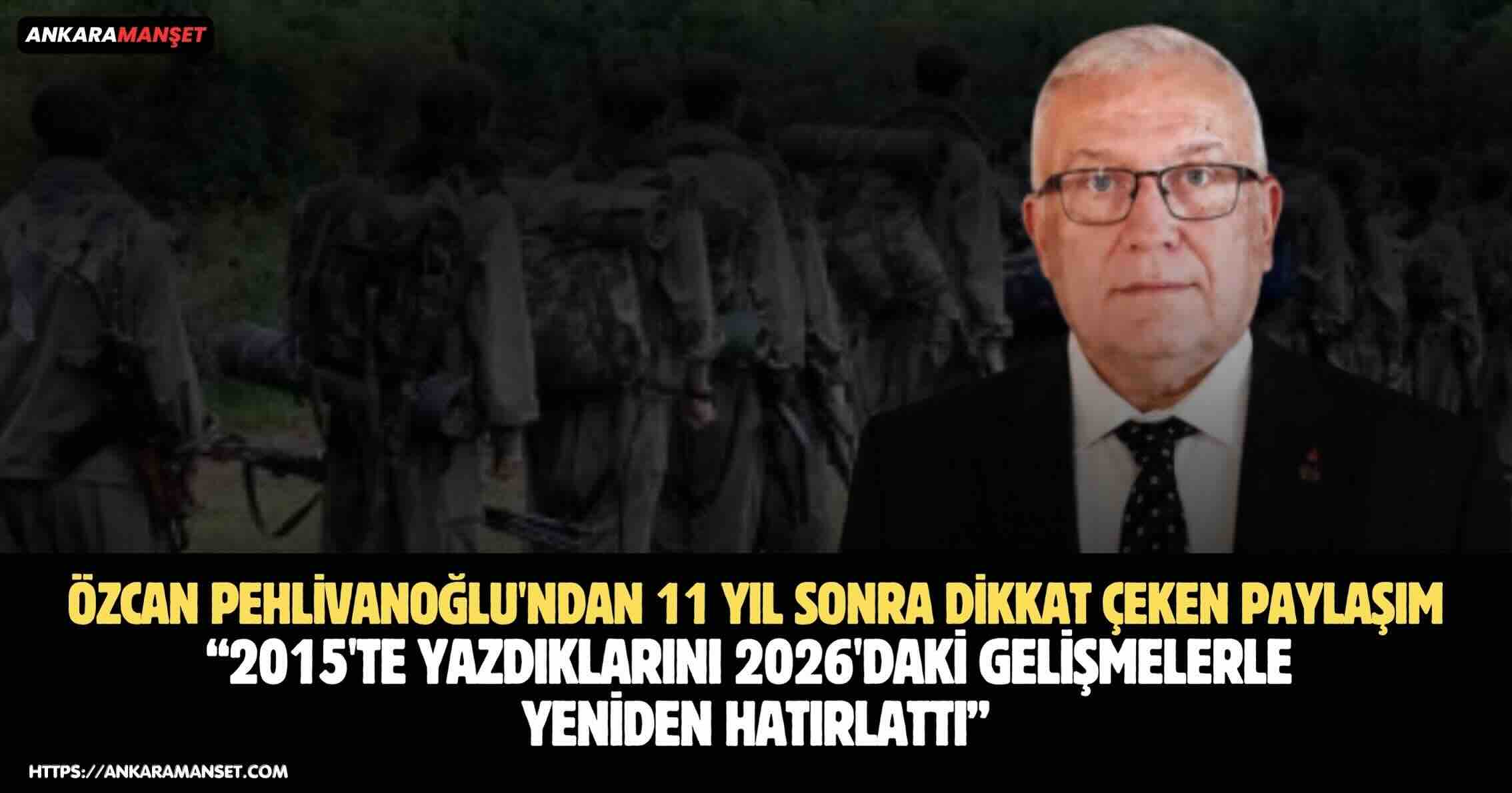 Özcan Pehlivanoğlu’ndan Terörle Mücadele ve Milli Kimlik Vurgusu