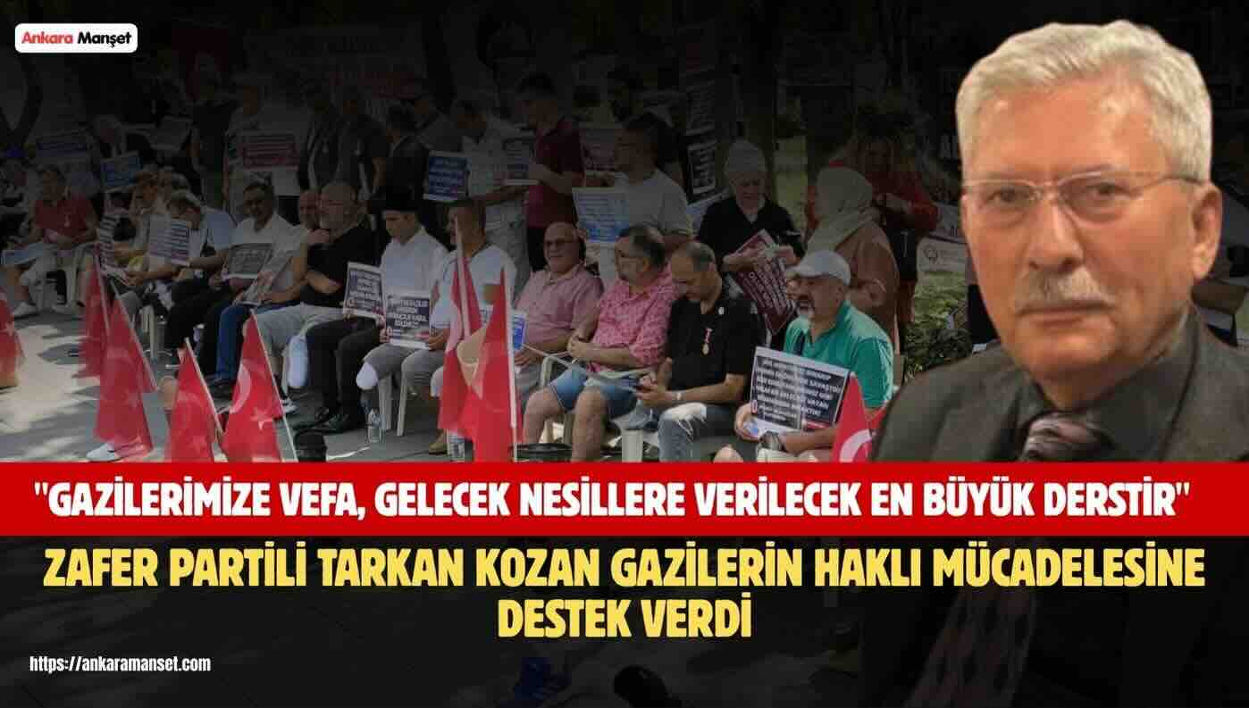 Zafer Partisi Eğitimden Sorumlu Genel Başkan Başdanışmanı Tarkan Kozan: Gazisine Sahip Çıkamayan Bir Toplum Geleceğini Güçlü İnşa Edemez